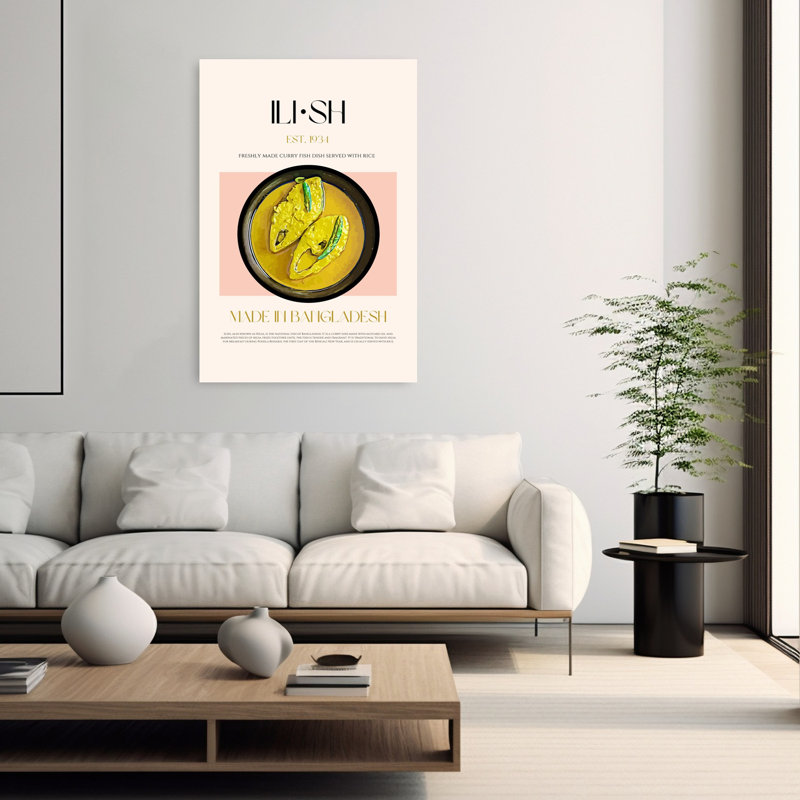 Traditional Hilsa Fish Curry Traditional Fish Architecture Wall Art Print 1 Piece Wrapped Canvas Wall Art