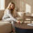round coffee table with storage function-1343670184
