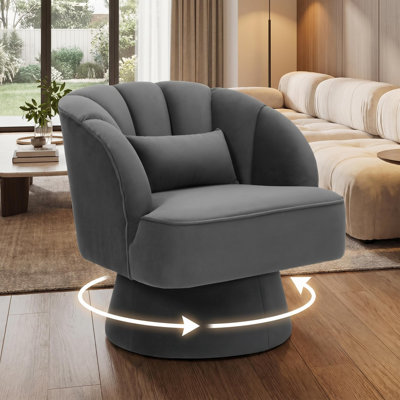 Upholstered Swivel Accent Chair