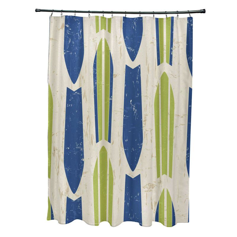 Rideau de douche simple en polyester Almeida Dean, Vert clair