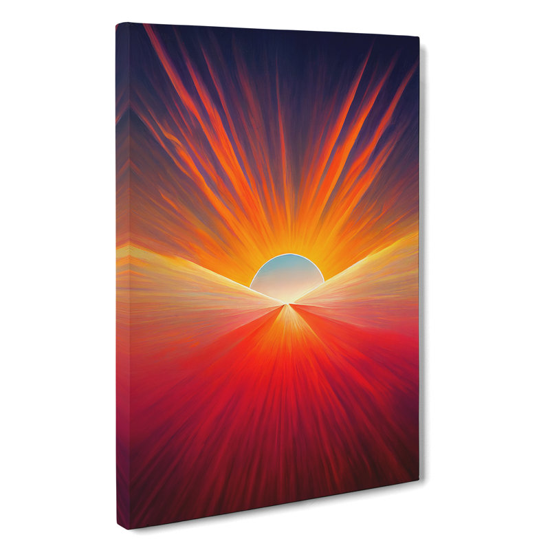Flawless Abstract Sunset - Wrapped Canvas, 76cm H x 50cm W x 3cm D
