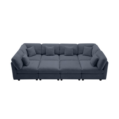 Corduroy 8-piece Sleeper Sofa Sectional by Latitude Run