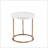 21.75" White Edie Mid-Century Lipped Edge Side Table W/ Copper Legs