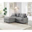 Canapé d'angle modulaire Cloud en forme de U de 310 cm (122 pouces), canapé-lit en polyester pour salon, appartement et bureau, 4 places avec 2 poufs, petit espace, moderne, montage facile