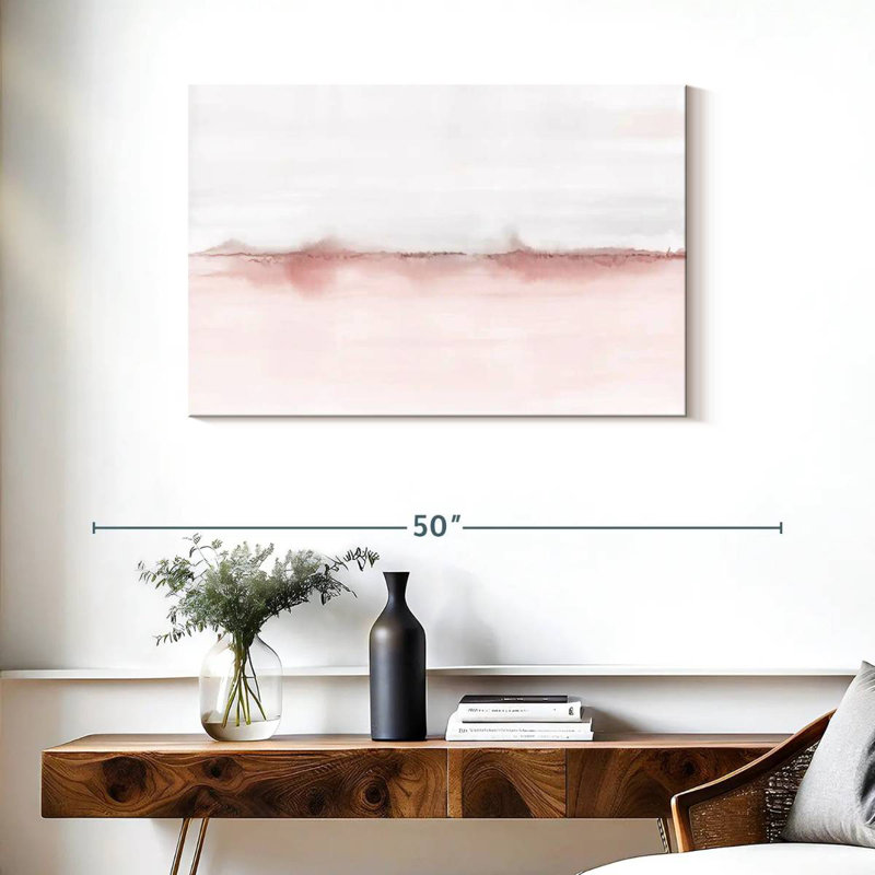 Avery aquarelle paysage VI rosé gris III, H 24 po x l 36 po