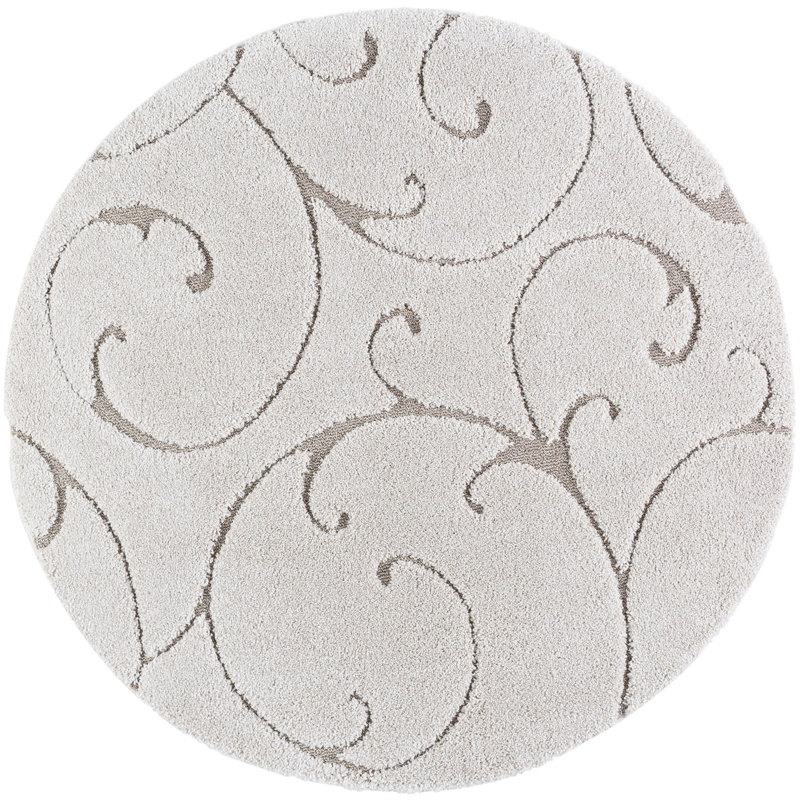 Tapis crème Edda, Rond 3 pi 11 po