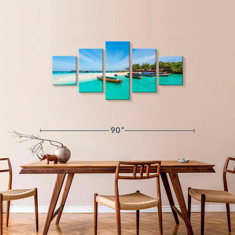 Exotic Zanzibar Boats, 34" H x 74" W