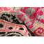 Tapis unique en laine noué à la main style Pako des années 2010 de 5 pi 1 po x 7 pi noir / rose moderne Nansi