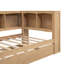 Lit de jour simple avec armoires de rangement pratiques et gigogne en bois massif-1358724092