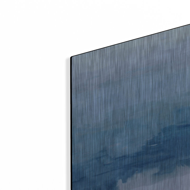 Ivy Bronx «Cerulean Abstract» par Marta Wiley, art mural en métal, H 16 po x l 12 po