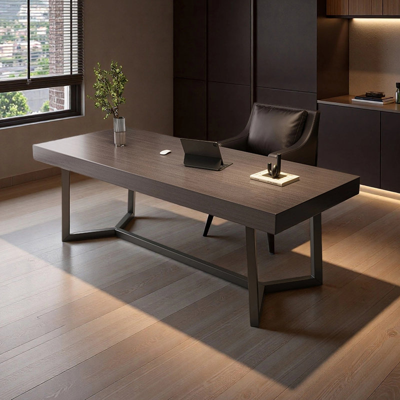 Italian minimalist modern desk, 29.53" H x 70.87" W x 27.56" D