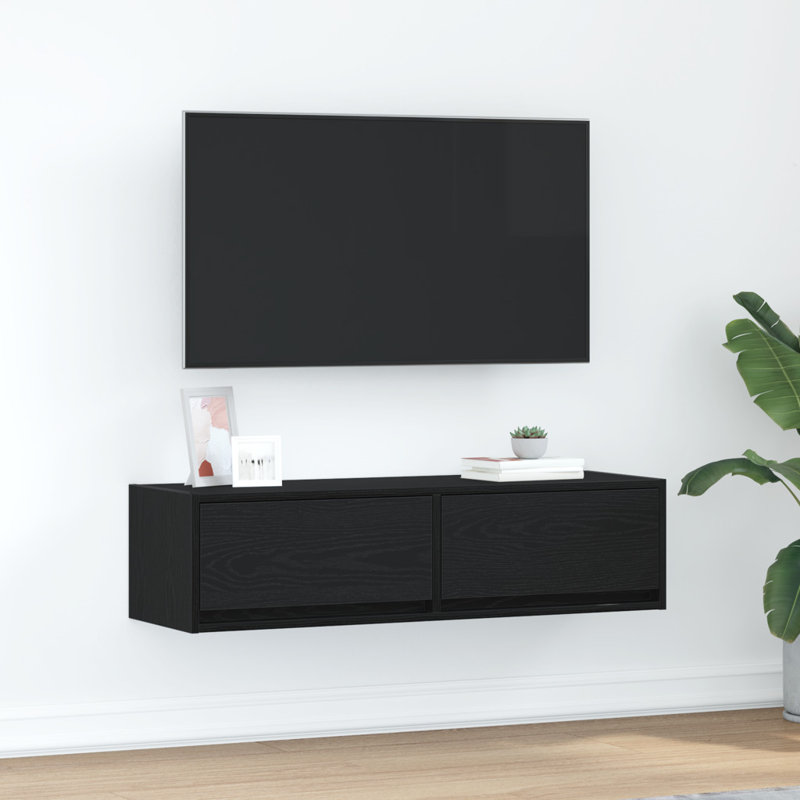 TV Cabinet 31x25.5 Cm Engineered Wood, Black, 100 cm