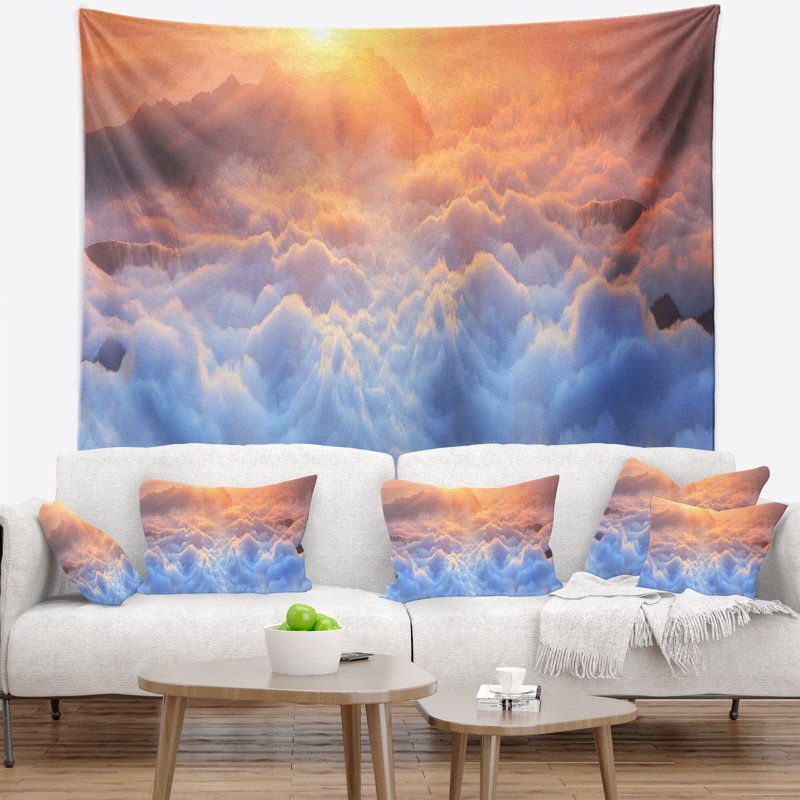 Tapisserie de montagne Moussi givrée, H 50 po x l 60 po