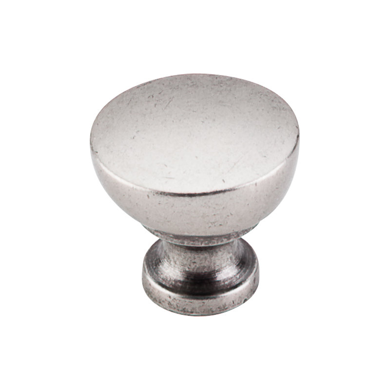 Bergen 1 1/4" Diameter Mushroom Knob, Pewter Antique