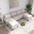 U-SHAPED COMBINATION SOFA WITH SPONGE-FILLEDCUSHIONS-114328275