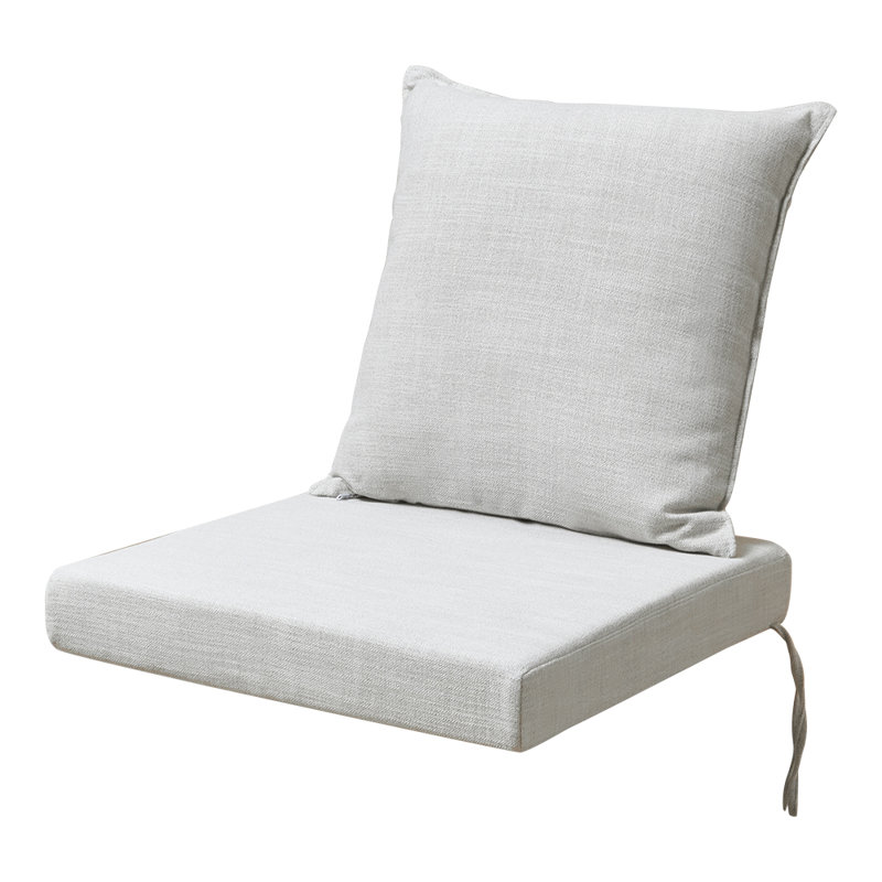 Coussins de chaise d'extérieur d'intérieur 23,6 po x 23,6 po, ensemble de coussins de dossier pour meubles de patio, ensemble de coussins de siège profond d'extérieur