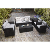 Gittens 7 - Person Patio Conversation Sets with Cushions