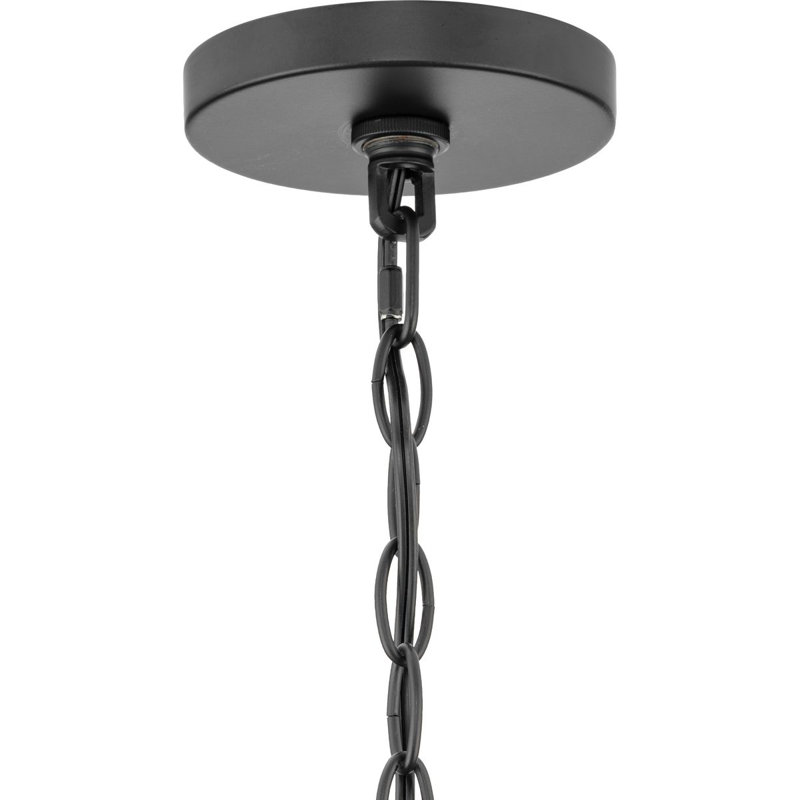 Luminaire suspendu cinq lumières rustique moderne, Noir mat