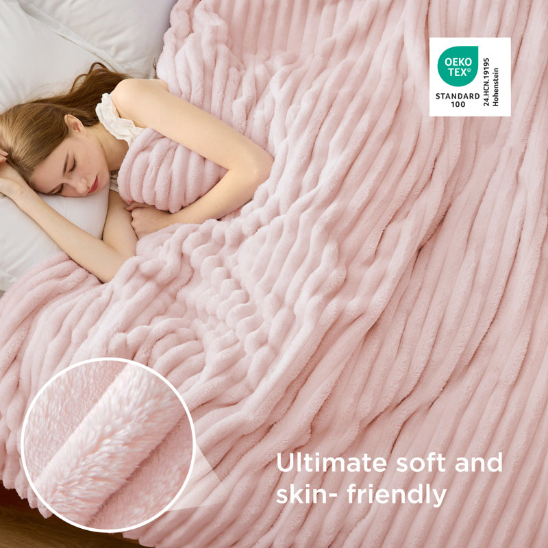 Couverture en flanelle ultra douce et douillette Essential Bed 299 g / m² pour lit et canapé GentleSoft ™ ️, Très grand lit