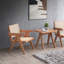 Fauteuil d'appoint beige et naturel