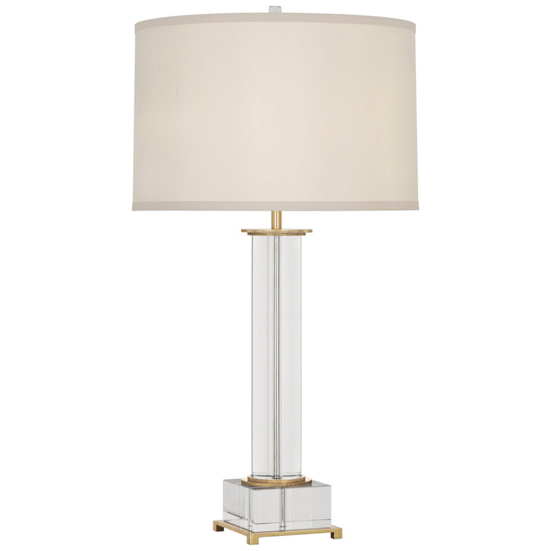 Finnie Table Lamp, Modern Brass/Clear Lead Crystal