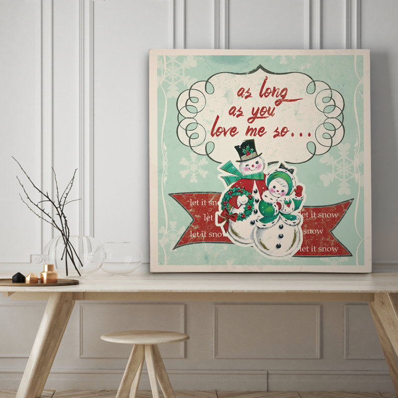 «Retro Love Me So», reproduction d'art textuel, H 24 po x l 24 po x P 1,5 po, Toile tendue