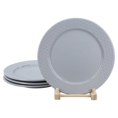 BIA Cordon Bleu Set Of 4, Honeycomb Salad Plates, Gray