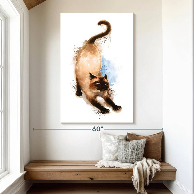 Siamese, 51" H x 34" W