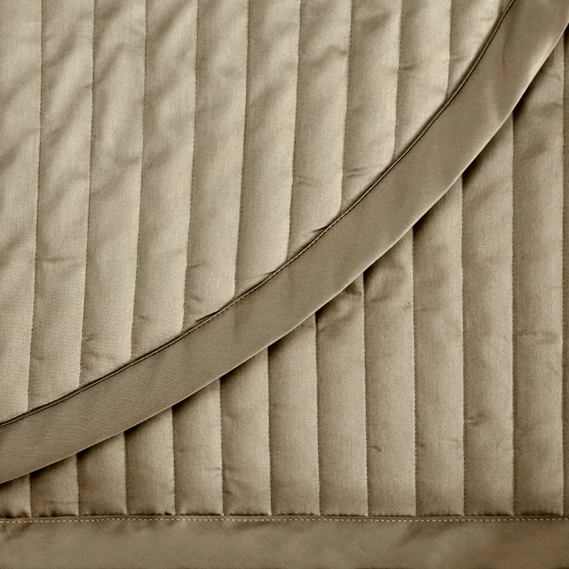 Siena Channel Coverlet, Queen Coverlet, Flax