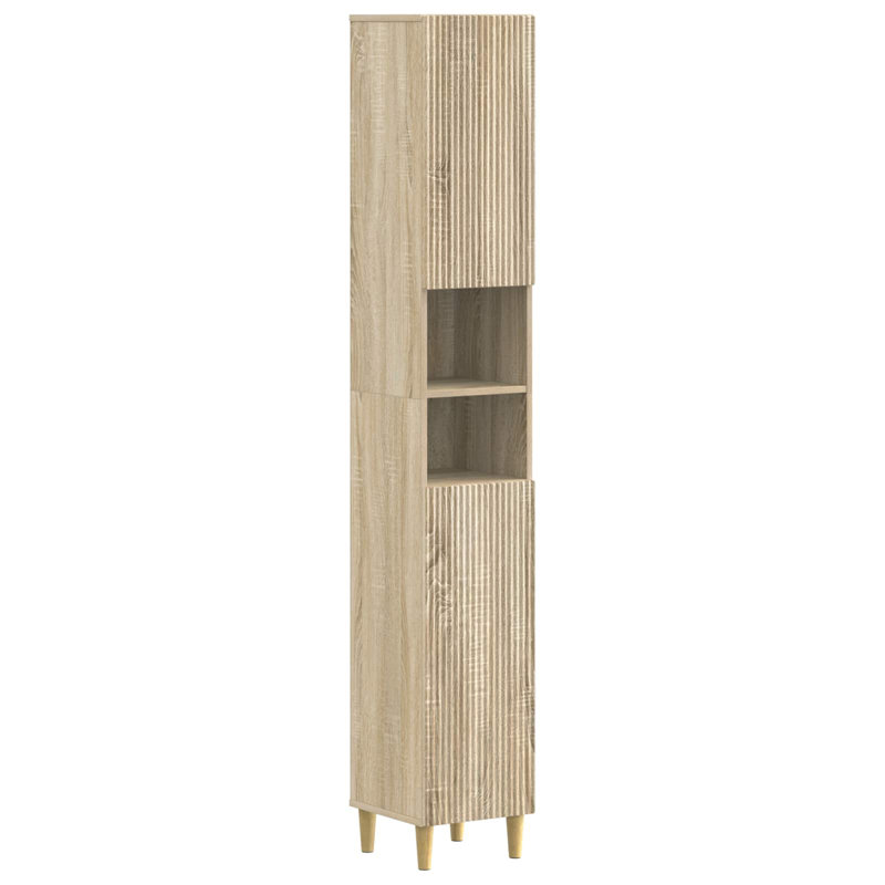Bathroom Storage Furniture Set, Sonoma Oak