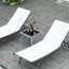Chaise longue d'extérieur en tissu