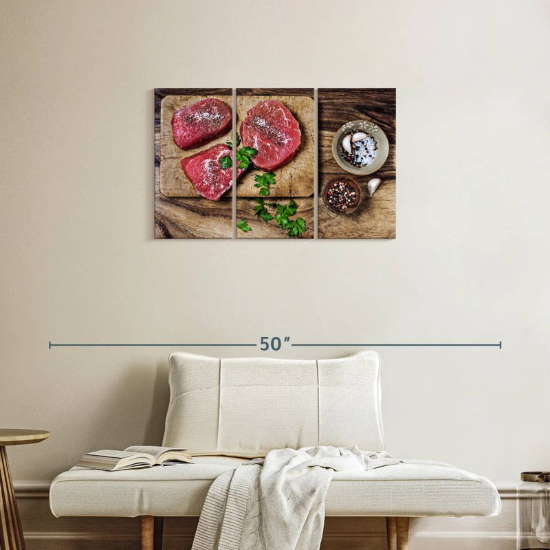 Seasoned Beef Cuts, 20" H x 33" W