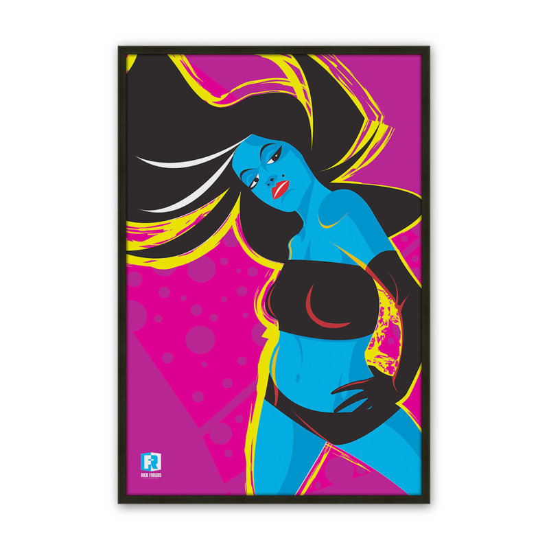 Grace In Motion, reproduction d'art, H 11 po x l 9 po, Impression encadrée sans passe-partout, Satin Black