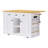 53Inch Large Kitchen Island With Drop Leaf, Power Outlet, Door Internal Storage Rack, Rolling Kitchen Cart On 5 Wheels With 5 Open Side Racks For Kitchen, Dining Room,White(Not Include Bar Stools)