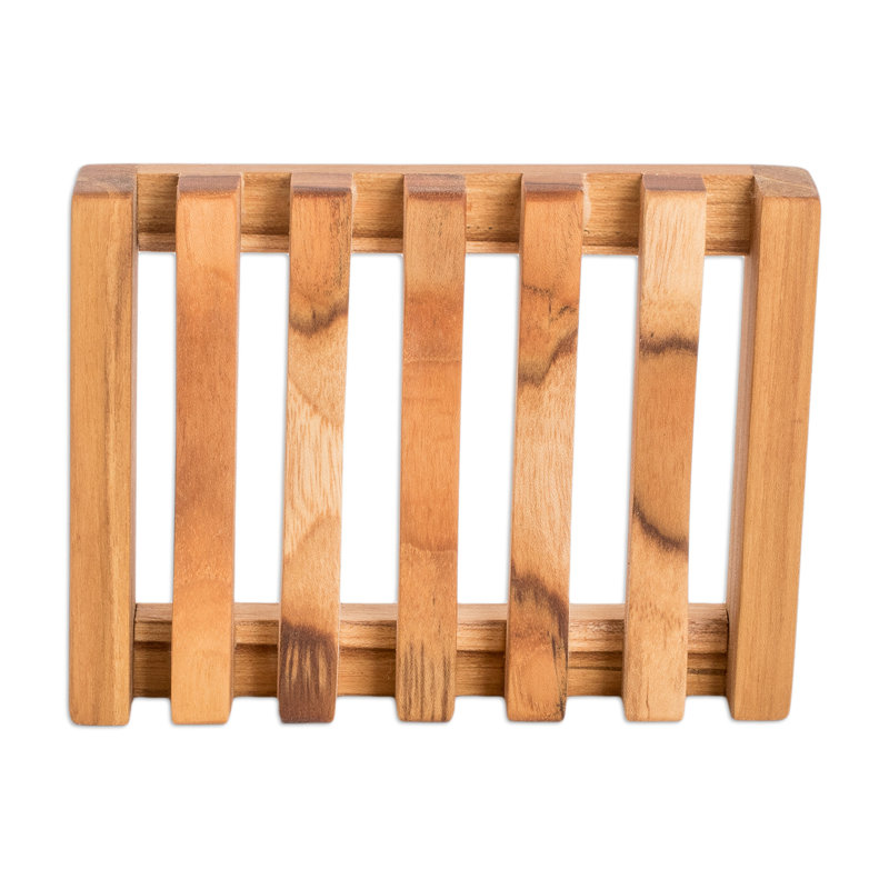 Union Rustic Handmade Serenity Teak Soap Dish