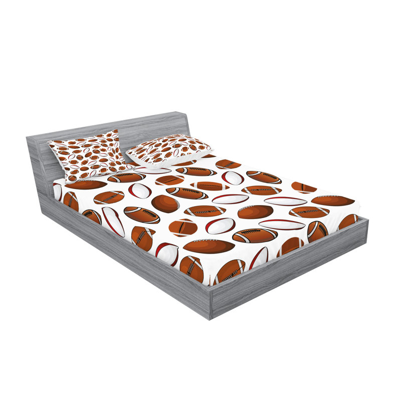 Multicolore drap-housse et coussin décoratif Ambesonne, Ensemble de draps-housses pour très grand lit + 4