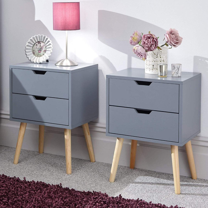 Harrogate 40cm W Solid + Manufactured Wood Bedside Table