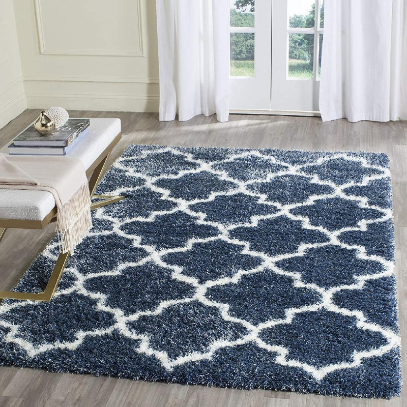 Bertl Sgm-Montreal Shag Performance Geometric Rug, Rectangle 8' x 10'