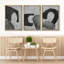 Motif géométrique abstrait gris Mid Century Modern Shapes Illustration Art Decor Chic-100780695-100780694