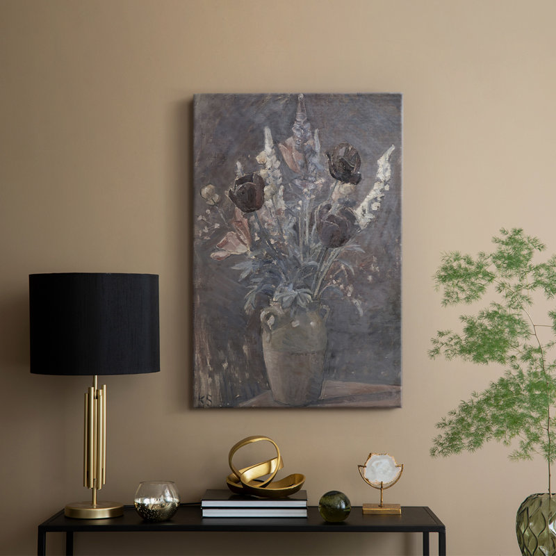 Motif floral rétro Lxxxviii - galerie Cavas, H 36 po x l 24 po