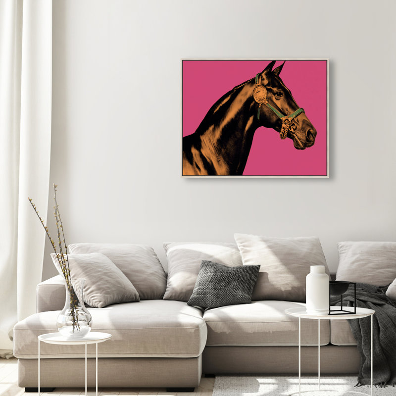Hue Equine IV Print by Oliver Gal, 25"H x 21"W, Silver Floater Frame