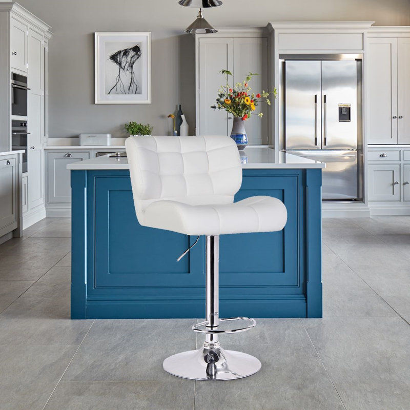 Tabouret de bar pivotant Blanchette, Blanc