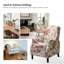Fauteuil inclinable manuel rembourré Celia avec dossier à oreilles classique et pieds en bois en forme de vase-1509520462