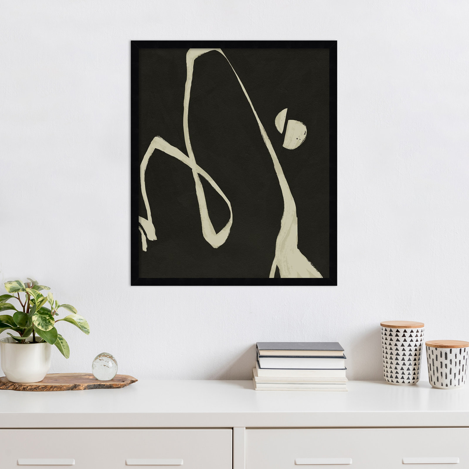 Neutral Spring II Print by Jacob Green, Black, 25" H x 21" W x 1" D