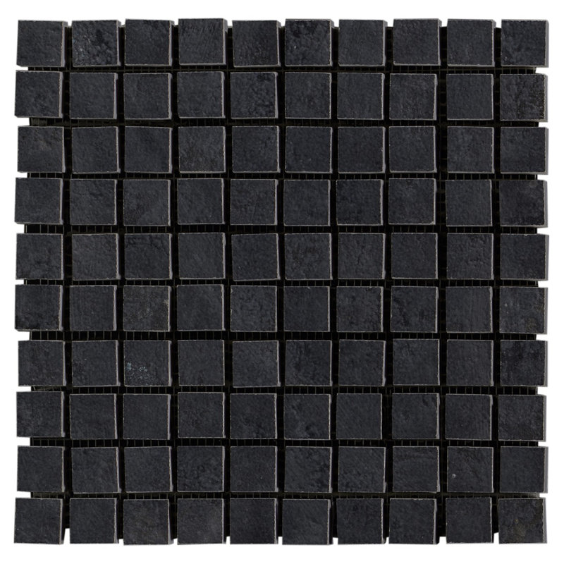 Ravina 11.81 in. x 11.81 in. Matte Porcelain Floor and Wall Grid Mosaic Tile (0.96 Sq. Ft. / Each), Black Gold