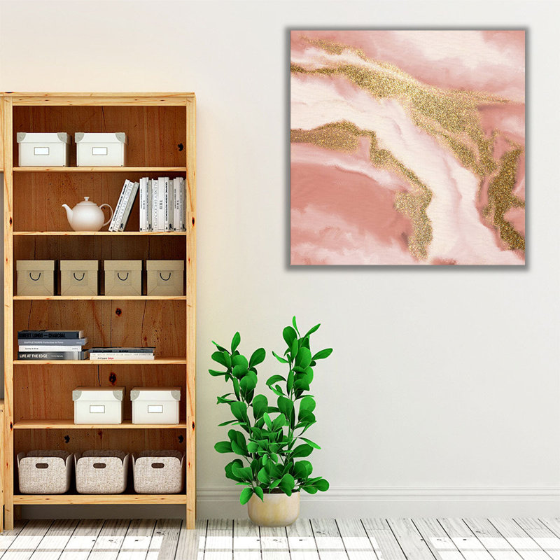 Saumon - reproduction d'art sur toile, H 40 po x l 40 po