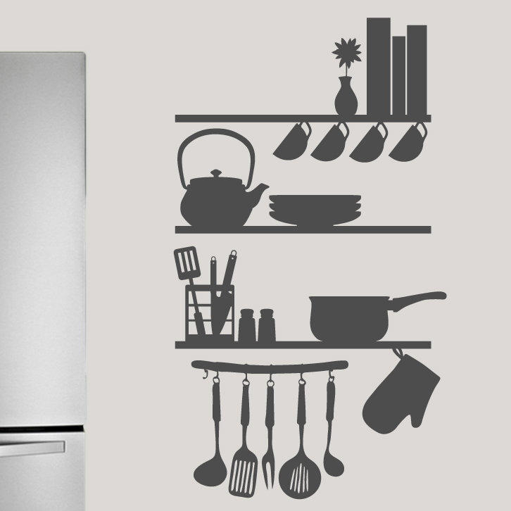 Non-Wall Damaging Wall Decal, Dark Gray