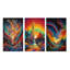 «Mysterious Rainbow Vision Landscape», 3 pièces sur toile-241013749-241013747