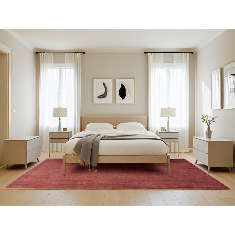Tapis abstrait lavable à la machine, Rectangle de 5 pi x 8 pi