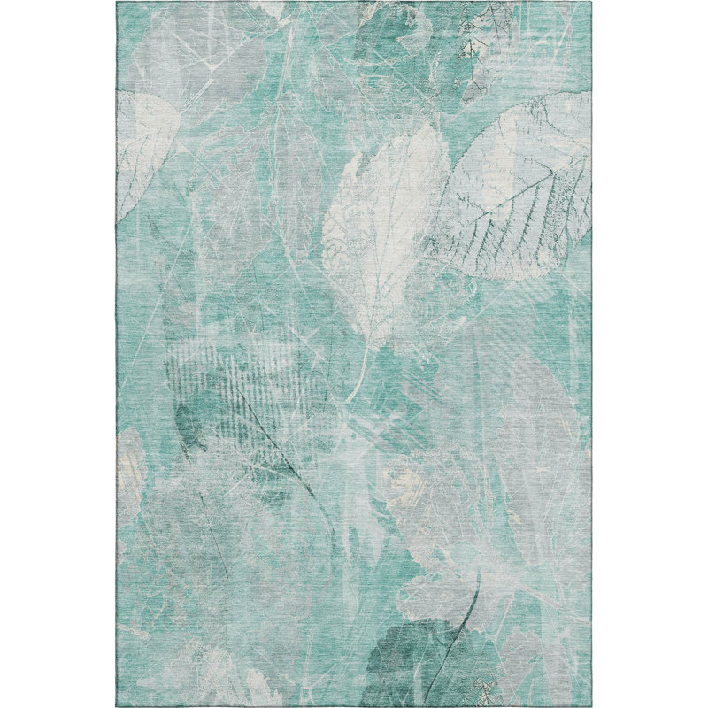 Premium Machine Washable Mayfield AMF1850 Floral Rug, Rectangle 2'6" x 3'10"
